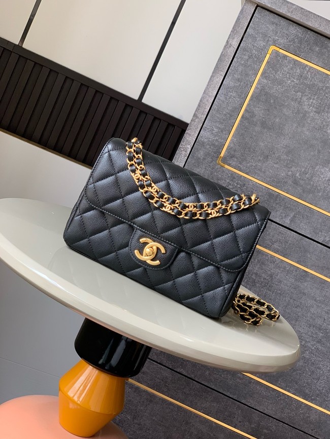 Chanel  Grained Calfskin Shoulder Bag AS5330 black