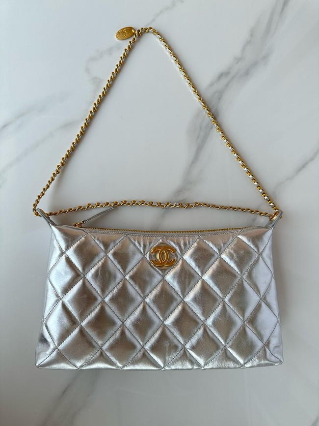 Chanel Medium HOBO BAG AS5498 Silver