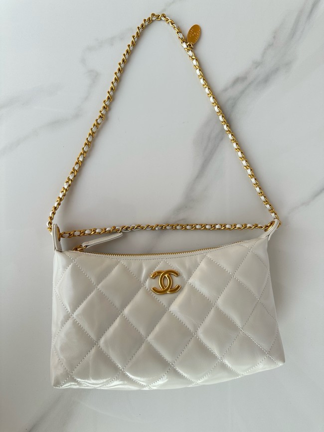 Chanel small HOBO BAG AS5528 white