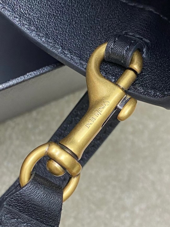 SAINT LAURENT Y SMALL BUCKET IN LEATHER 808224 BLACK