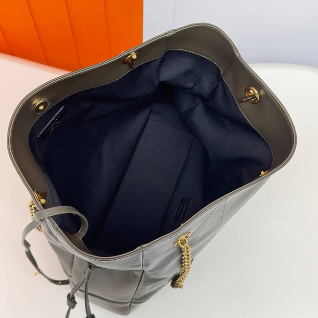 SAINT LAURENT JAMIE SHOPPING IN LAMBSKIN 809824 LIGHT MUSK