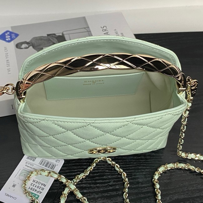 Chanel CLUTCH WITH CHAIN AP4591 light green