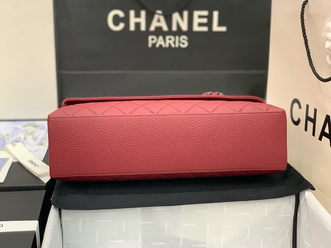 Chanel Grained Calfskin Shoulder Bag AS8095 red