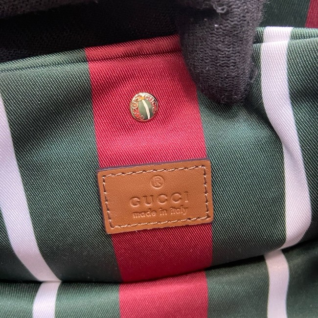 GUCCI GG EMBLEM SMALL BUCKET BAG 815118 brown