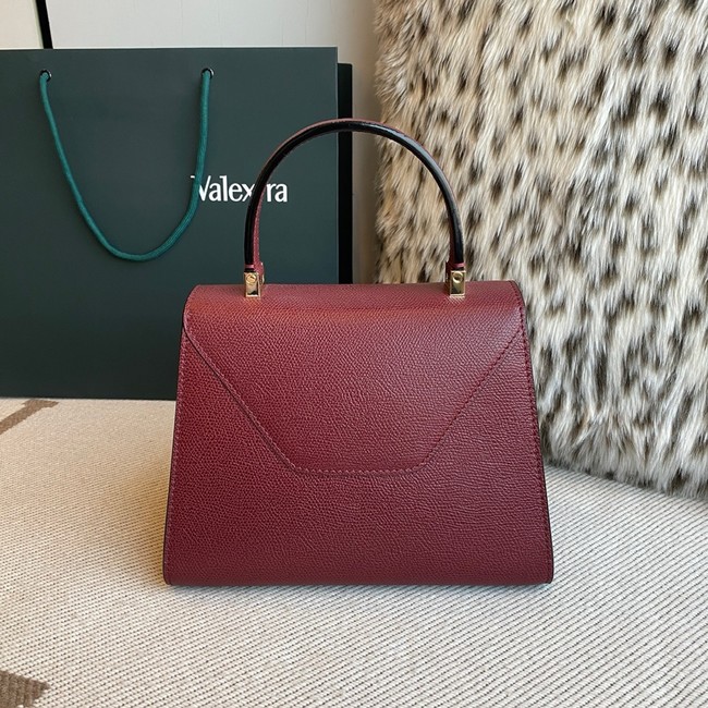 Valextra Iside Top Handle Medium Bag 56028 burgundy