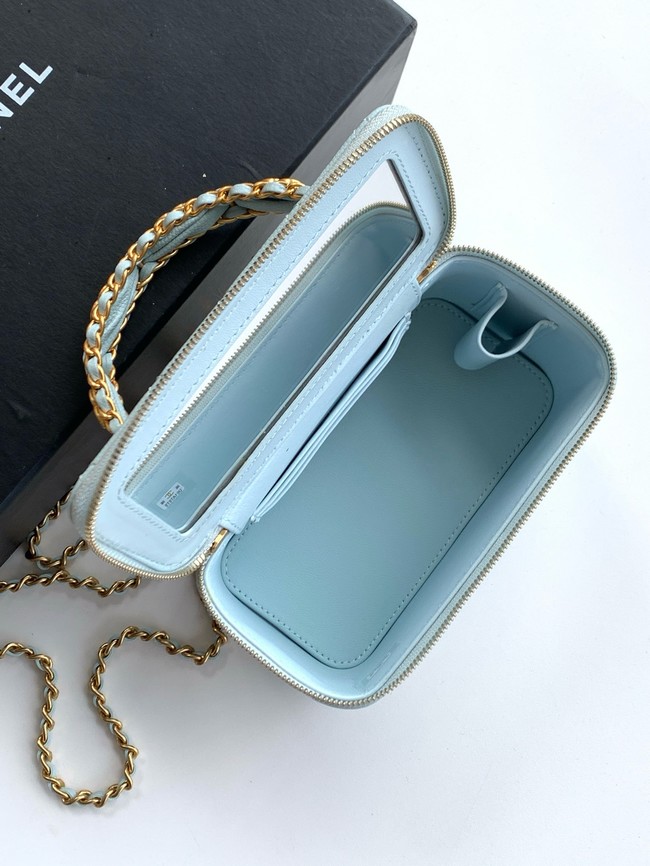 CHANEL Classic Small Vanity with Chain AP4799 light blue