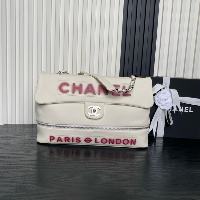 CHANEL Lambskin Shoulder Bags 9902 white&pink