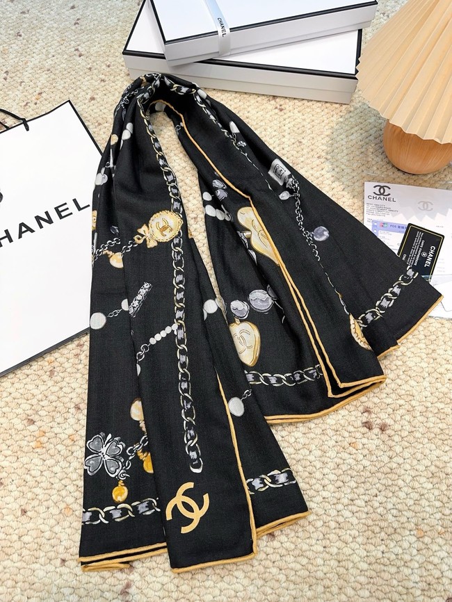 Chanel Square Scarf Silk Jacquard XT266