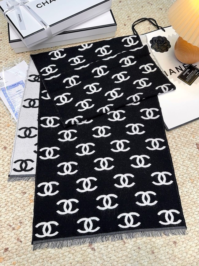 Chanel pattern cashmere scarf XT272