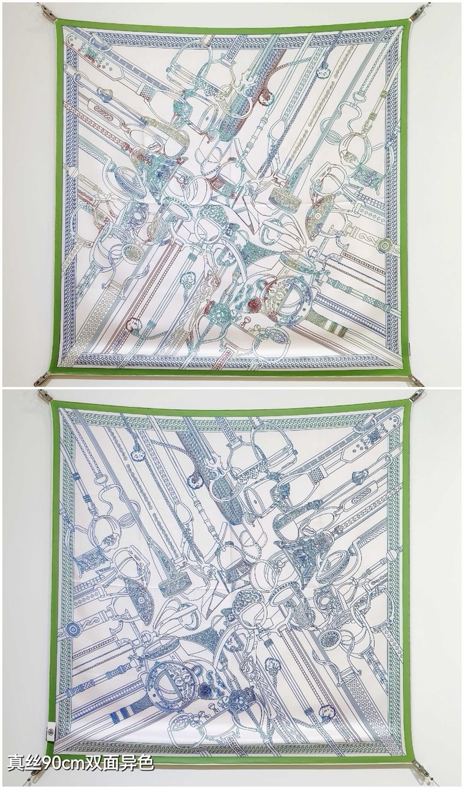 Hermes 90 Square Scarf Silk Twill KY156