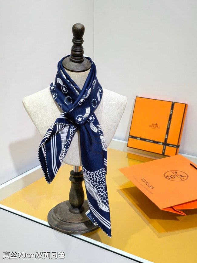 Hermes 90 Square Scarf Silk Twill KY170