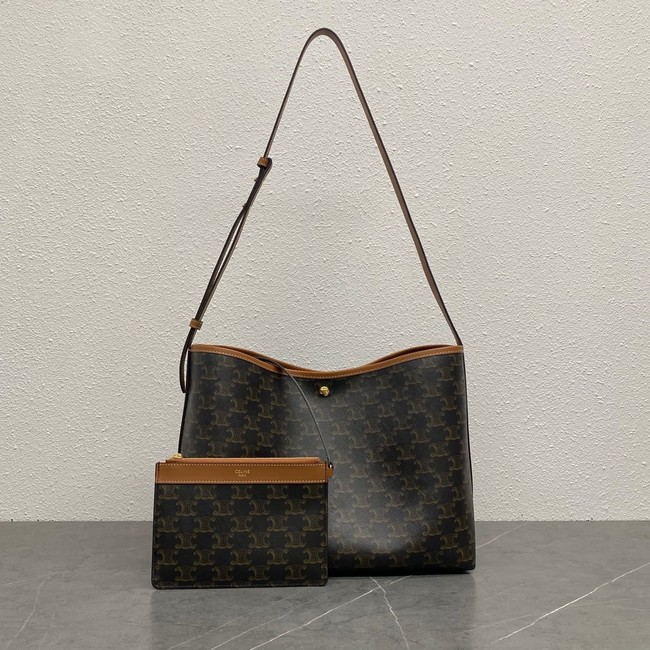 Celine IN TRIOMPHE CANVAS AND CALFSKIN 8875 TAN