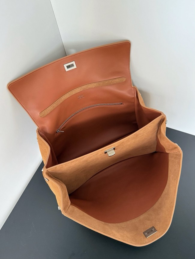 Balenciaga Rodeo Handbag Large suede calfskin 795458 tan