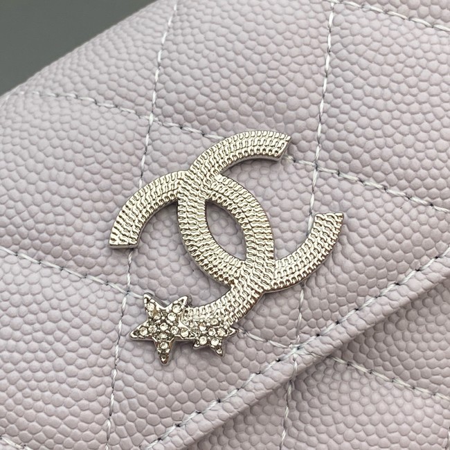 Chanel Flap Card Holder AP4812 light Purple