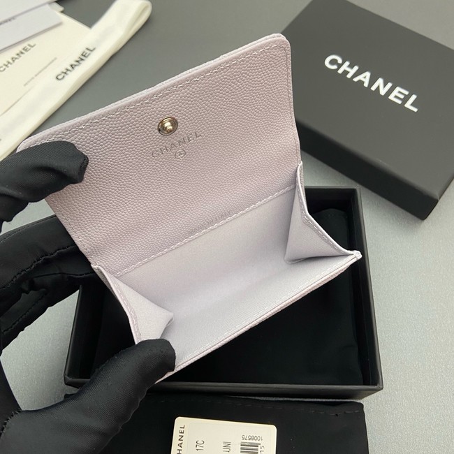 Chanel Flap Card Holder AP4812 light Purple