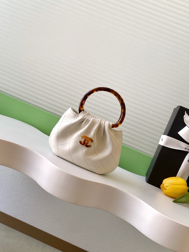 CHANEL mini Hobo Bag AS4981 white