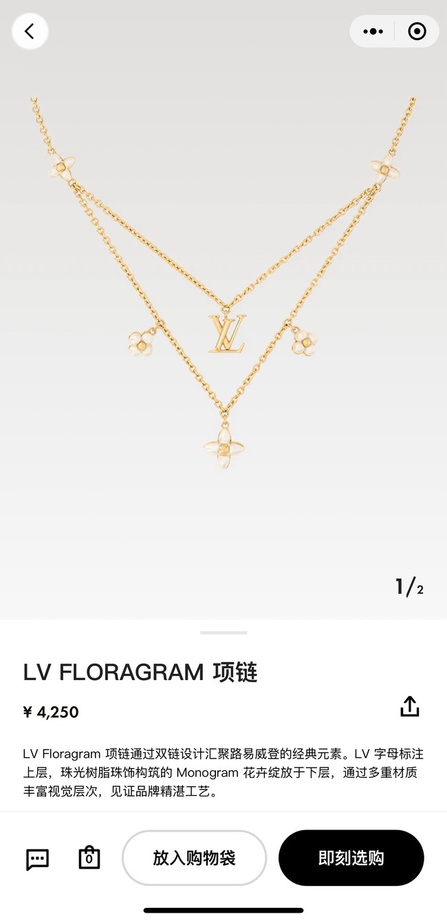 Louis Vuitton Earring&necklace CE81830