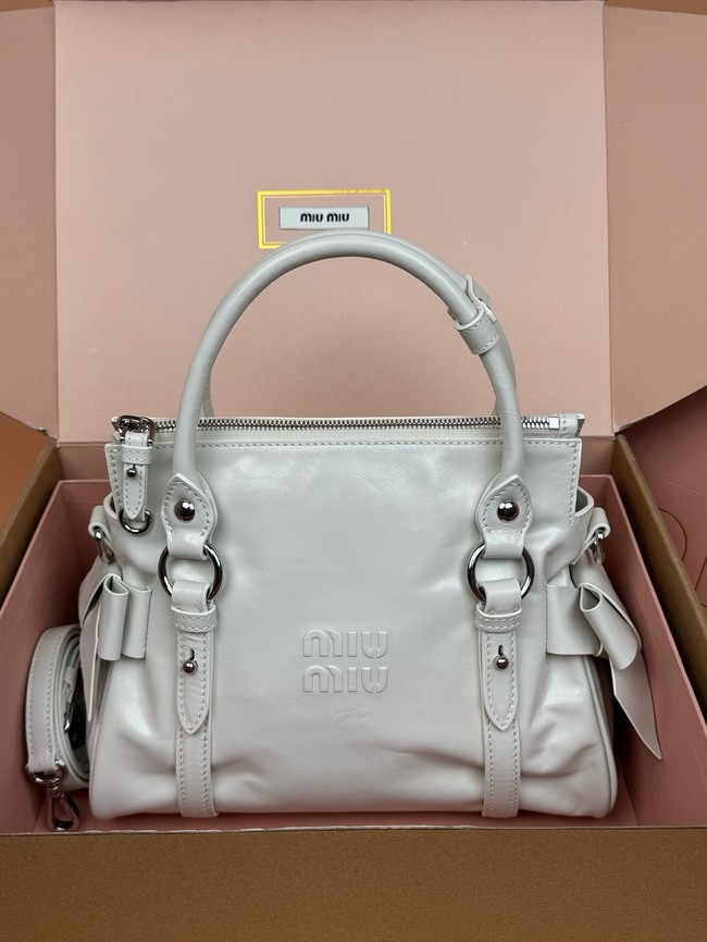 MIU MIU Original Leather Top Handle Bag 3598 light gray